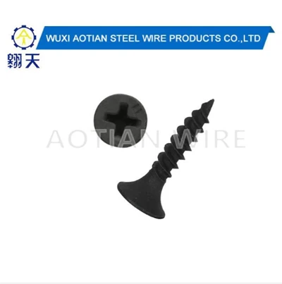 پیچ های دیوار خشک فسفاته روی مشکی سخت شده C1022.